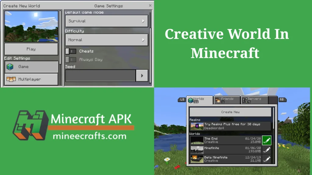 Creative World in Minecraft APK