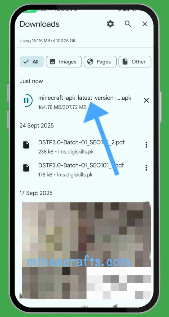 Downloading Minecraft APK